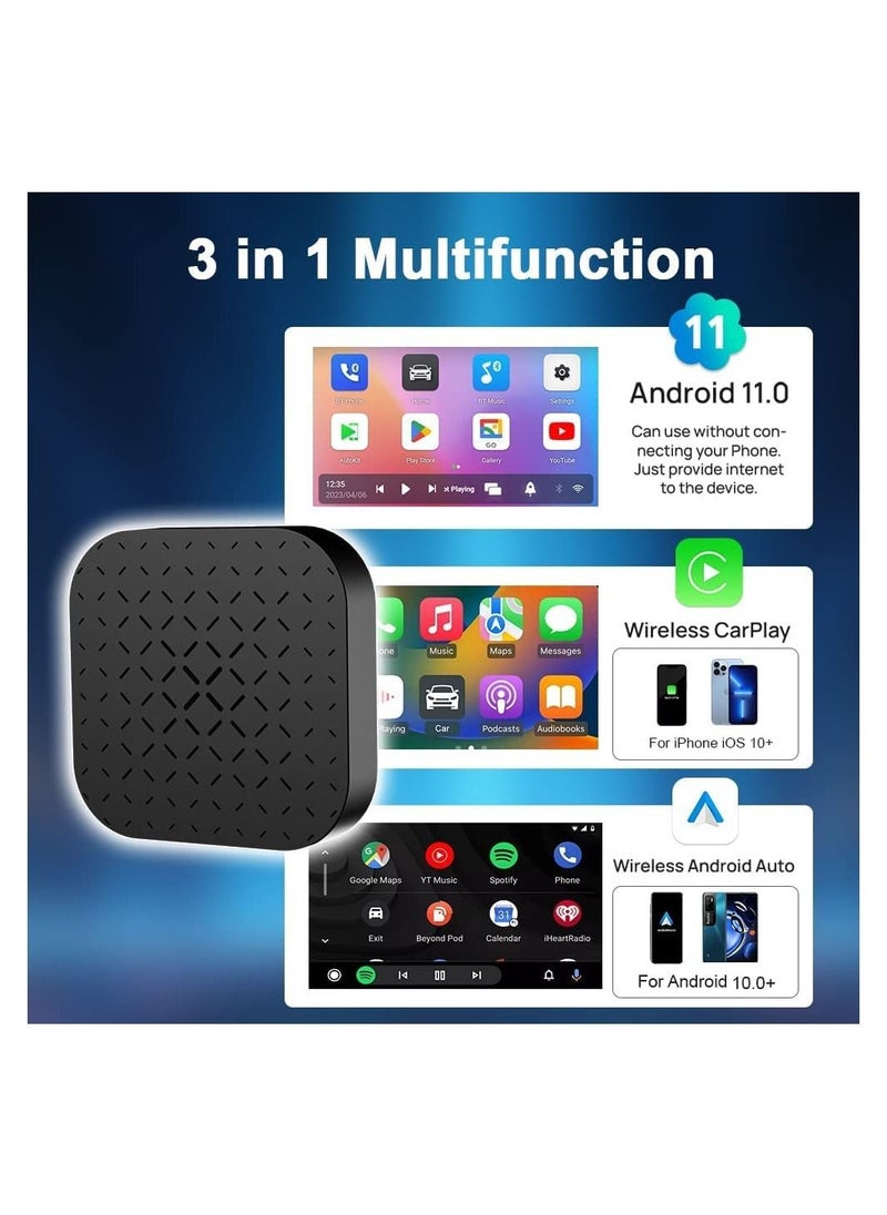 CarPlay Android Wireless Adapter Fit for a car with OEM Wired CarPlay Touch Screen Android Switching Wireless CarPlay Support YouTube Netflix Wireless Android Auto & CarPlay etc