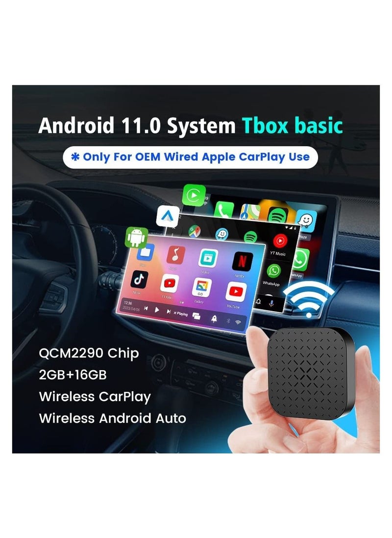 CarPlay Android Wireless Adapter Fit for a car with OEM Wired CarPlay Touch Screen Android Switching Wireless CarPlay Support YouTube Netflix Wireless Android Auto & CarPlay etc