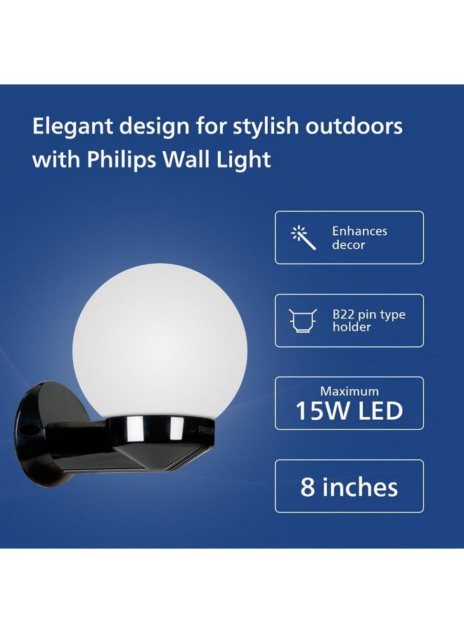 Philips فانوس حائط معدني مزخرف من فيليبس | مصباح حائط كروي داخلي لغرفة المعيشة وغرفة النوم | قاعدة: B22 | عبوة من 1 (المصباح غير متضمن)  - Image 2