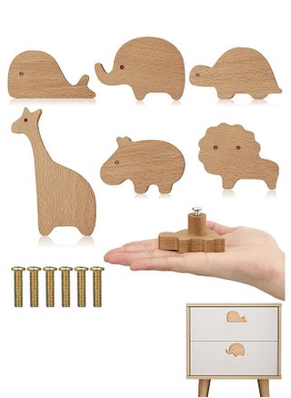 Wooden Animal Cabinet Knobs, Wardrobe Door Knobs Decorative Wood Dresser Knobs with Screws Cute Animal Cupboard Handles Knobs for Furniture Cabinets Drawers Wardrobes - pzsku/Z6F5D2D32658512A52F26Z/45/1747721065/02b7442d-2a45-4582-9c58-0d4771632370
