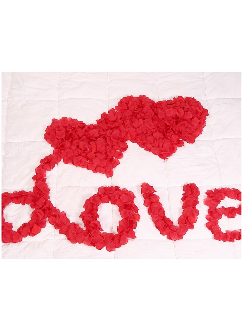 1000 قطعة زهرة الوردة الاصطناعية الأحمر 4.5x4.5سم - Image 2