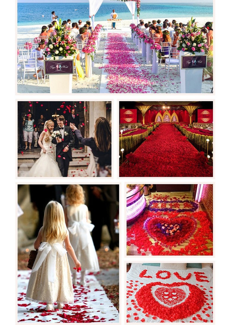 1000 قطعة زهرة الوردة الاصطناعية الأحمر 4.5x4.5سم - Image 4