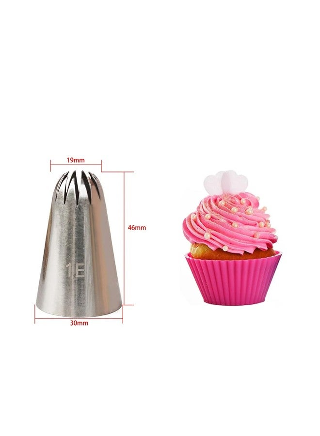Bmaacye Extra Large Drop Flower Piping Tip 1E for Frosting,Baking,Cake Cupcake & Cookie Decorating,3 Pcs - Image 3