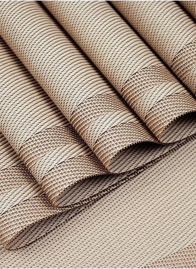 SUNIFY - 6-Piece Rectangle Double Border Placemat Set  Washable Table Mats For Restaurants Party Decoration 45 x 30cm - Image 1