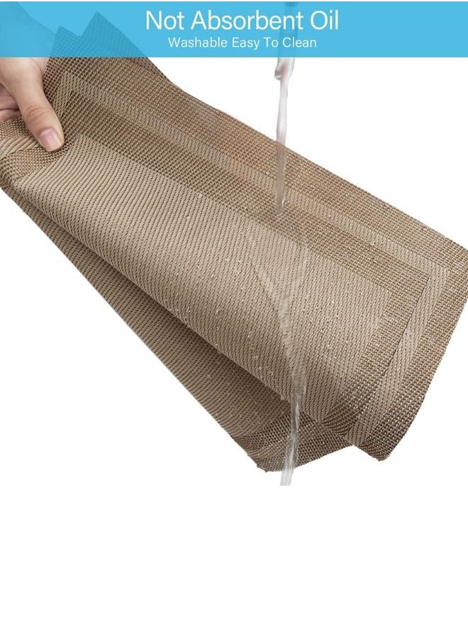 SUNIFY - 6-Piece Rectangle Double Border Placemat Set  Washable Table Mats For Restaurants Party Decoration 45 x 30cm - Image 1