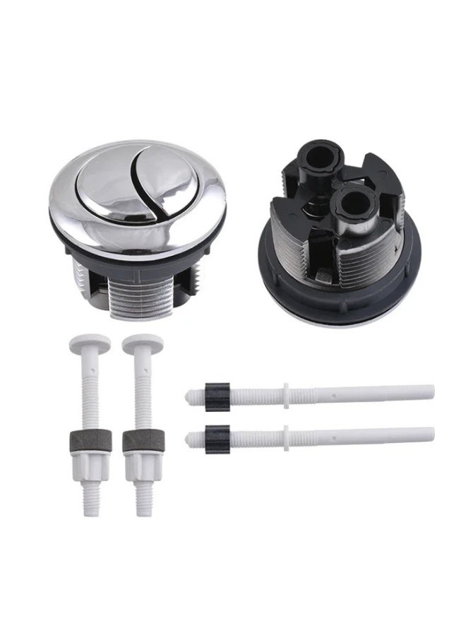Toilet Cistern Fill Kit – Universal Dual Flush Drain Valve & Button Set – 3-in-1 Bathroom Cistern Repair Parts – Adjustable Flush Volume, Easy Installation, Water-Saving Design - Image 2
