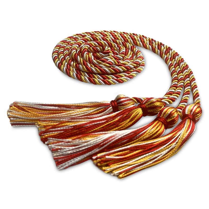 Endea Graduation Double Honor Cord ThreeColor RedGoldWhite