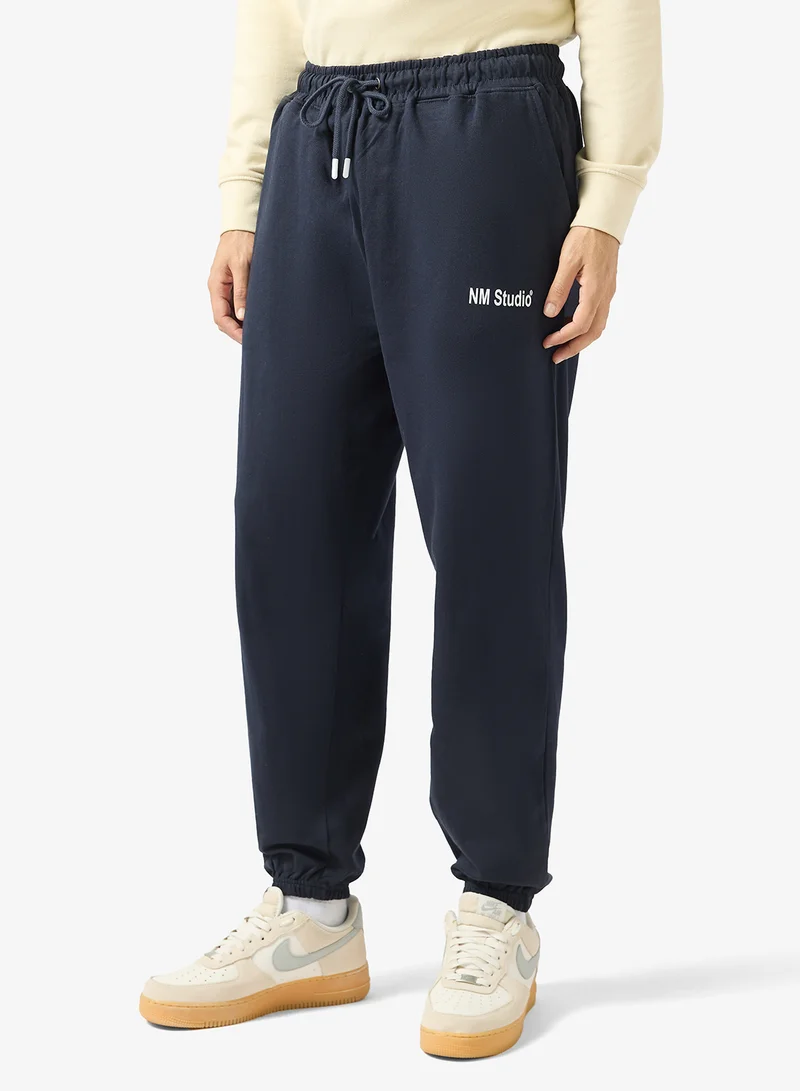 Text Print Oversized Joggers