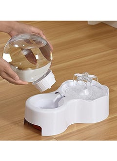 GT-Wheel Pet Water Fountain 2.5L Pet Fountain Super Quiet Automatic Cat Water Fountain Dog Water Dispenser with 2 Replacement Filters for Cats Dogs Multiple Pets  - Image 2