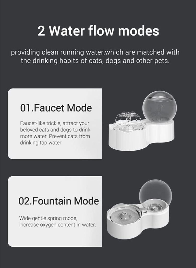 GT-Wheel Pet Water Fountain 2.5L Pet Fountain Super Quiet Automatic Cat Water Fountain Dog Water Dispenser with 2 Replacement Filters for Cats Dogs Multiple Pets - Image 3
