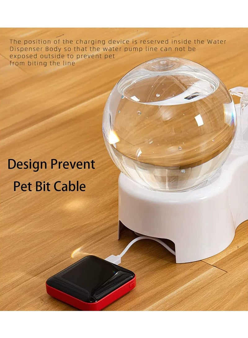 GT-Wheel Pet Water Fountain 2.5L Pet Fountain Super Quiet Automatic Cat Water Fountain Dog Water Dispenser with 2 Replacement Filters for Cats Dogs Multiple Pets - Image 5
