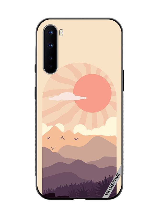VR CREATIVE Protective Case Cover For OnePlus Nord Abstract Landscape Design Multicolour - Image 1