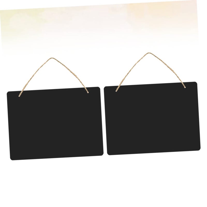 Double Sided Chalkboard Pendant Wall Hanging Decor with Rope for Messages Notices - Image 4