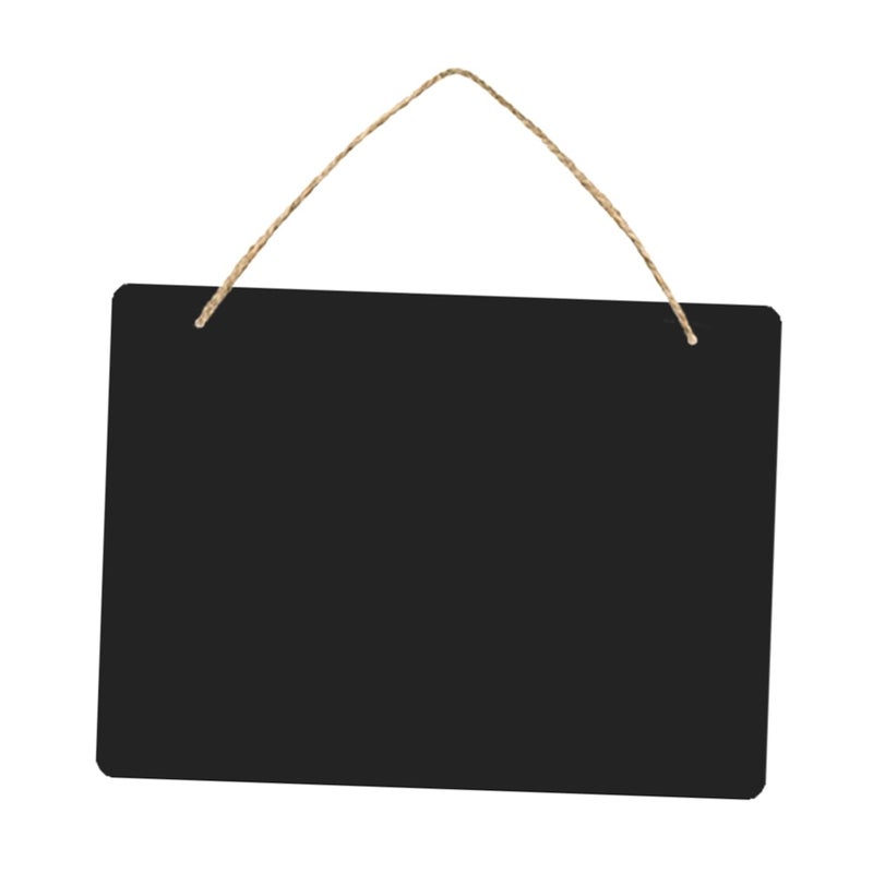 Double Sided Chalkboard Pendant Wall Hanging Decor with Rope for Messages Notices - Image 2