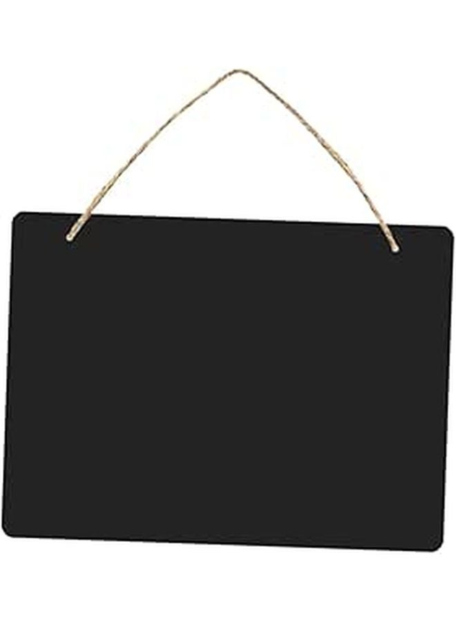 Double Sided Chalkboard Pendant Wall Hanging Decor with Rope for Messages Notices - Image 1