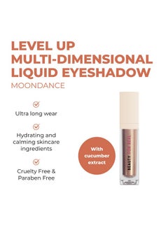 Beauty For Real Level Up Multidimensional Liquid Eyeshadow Moondancepearlized Glistening Beigecreaseless Longwear Formulacruelty Free & Paraben Free0.135 Fl Oz  - Image 2