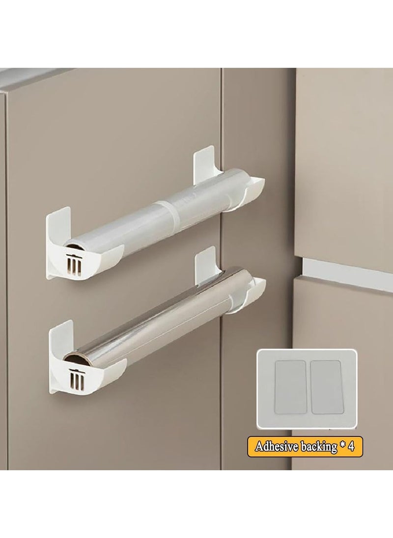Alruht 4 Pieces Plastic Bag Holder, No Punching Trash Bag Dispenser Plastic Bag Holder, Wall Mounted Plastic Bag Organizer Grocery Bag Holder  Garbage Trash Bag Holder For Home Organization White  - Image 5