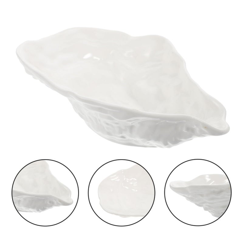 Creative Ceramic Serving Bowl Oyster Design For Salad Soup Noodles Fruits Snacks - Image 3