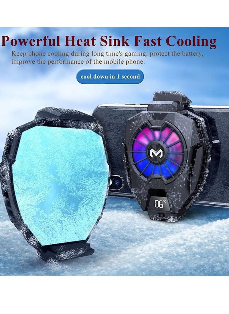 Loquat Phone Cooler, Mobile Cooling Fan without Noise, Cellphone Radiator for Mobile Games, Streaming, Tiktok - Image 1