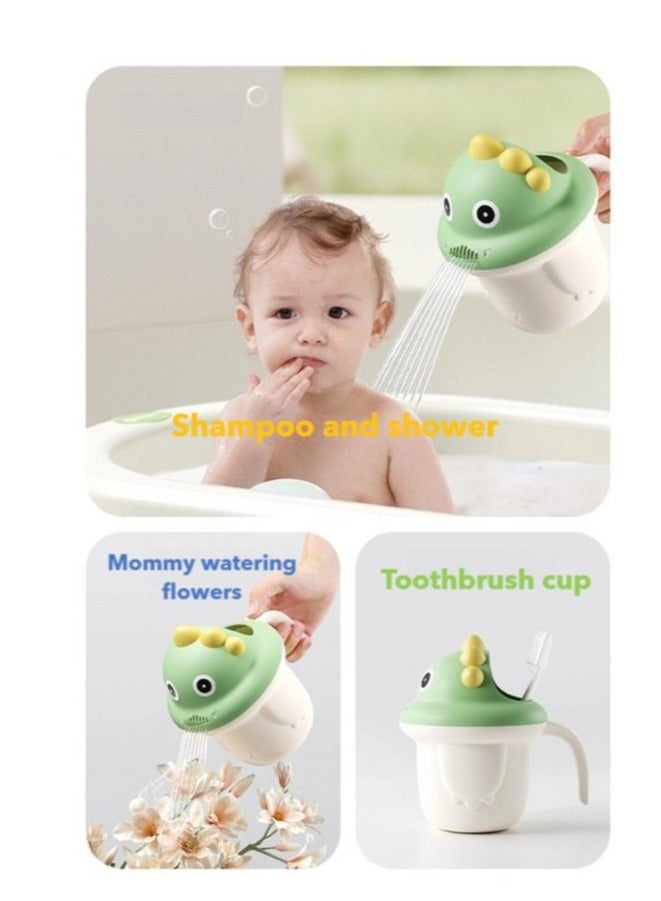 rocooart Dinosaur Baby Bath Rinse Cup – 600ML Shampoo Rinser with Handle, BPA-Free Toddler Shower Cup for Bathing & Hair Washing, Cute Bathroom Accessory for Babies & Kids (Pink)  - Image 4