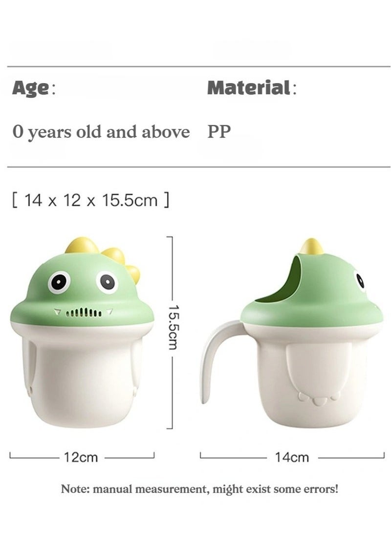 rocooart Dinosaur Baby Bath Rinse Cup – 600ML Shampoo Rinser with Handle, BPA-Free Toddler Shower Cup for Bathing & Hair Washing, Cute Bathroom Accessory for Babies & Kids (Pink)  - Image 5