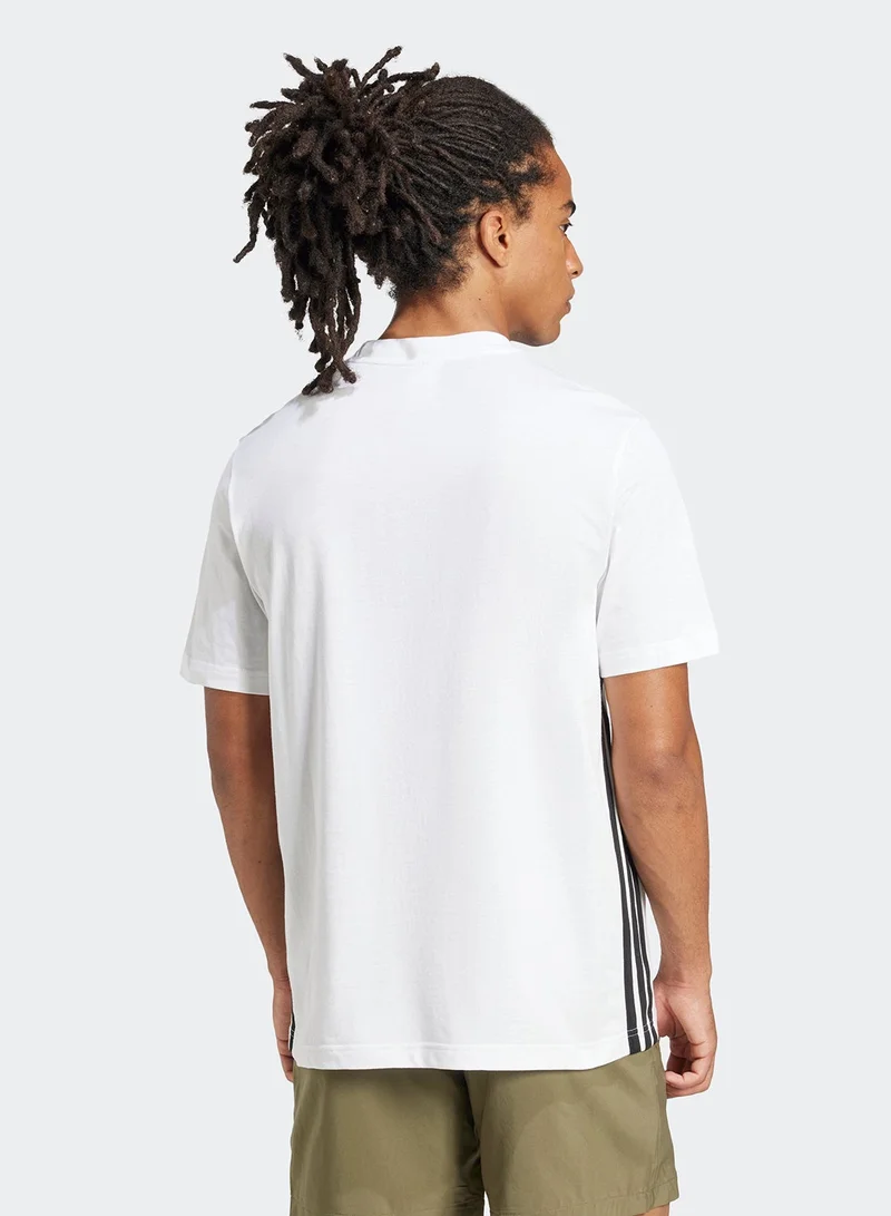 Adidas M 3S Sj T White Training T-Shirts For Men XS