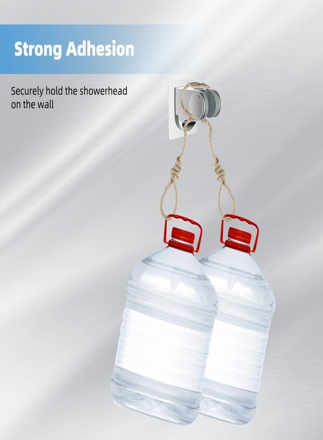 Hibbent 2 PCS Wall Mounted Replacement Sticky Pads, Adhesive Replacement for Bathroom Shower Head Holder, No Drilling Hook Strong Transparent Adhesive Strip Pad for Handheld Shower Holder - Image 3