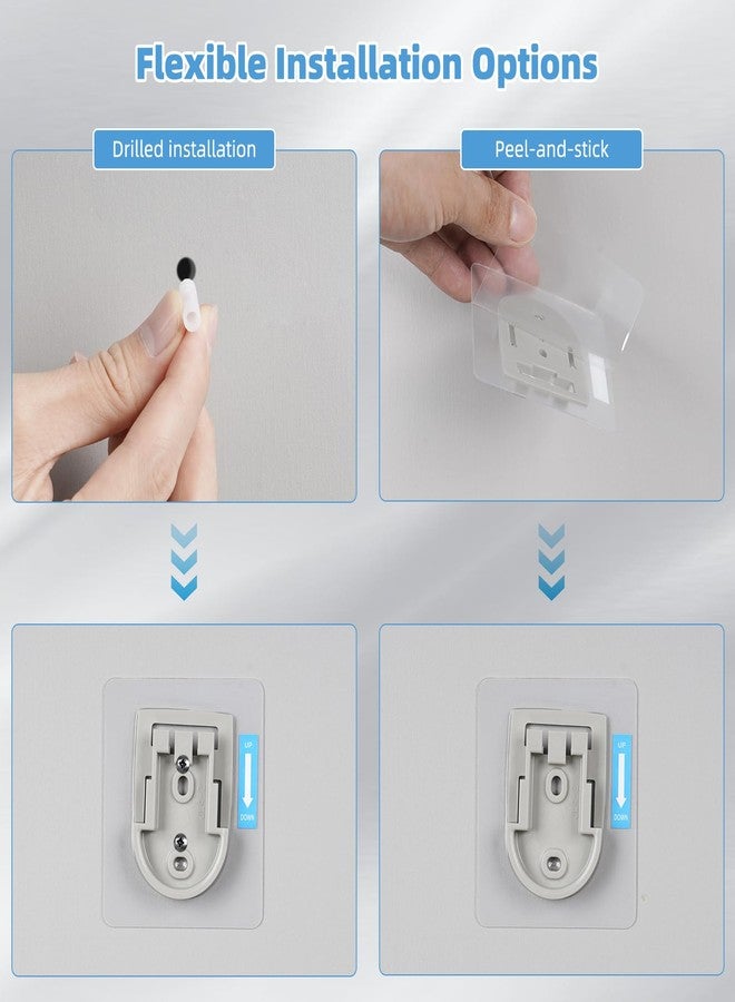 Hibbent 2 PCS Wall Mounted Replacement Sticky Pads, Adhesive Replacement for Bathroom Shower Head Holder, No Drilling Hook Strong Transparent Adhesive Strip Pad for Handheld Shower Holder - Image 4