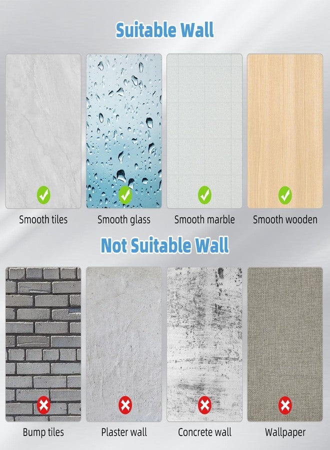 Hibbent 2 PCS Wall Mounted Replacement Sticky Pads, Adhesive Replacement for Bathroom Shower Head Holder, No Drilling Hook Strong Transparent Adhesive Strip Pad for Handheld Shower Holder - Image 5