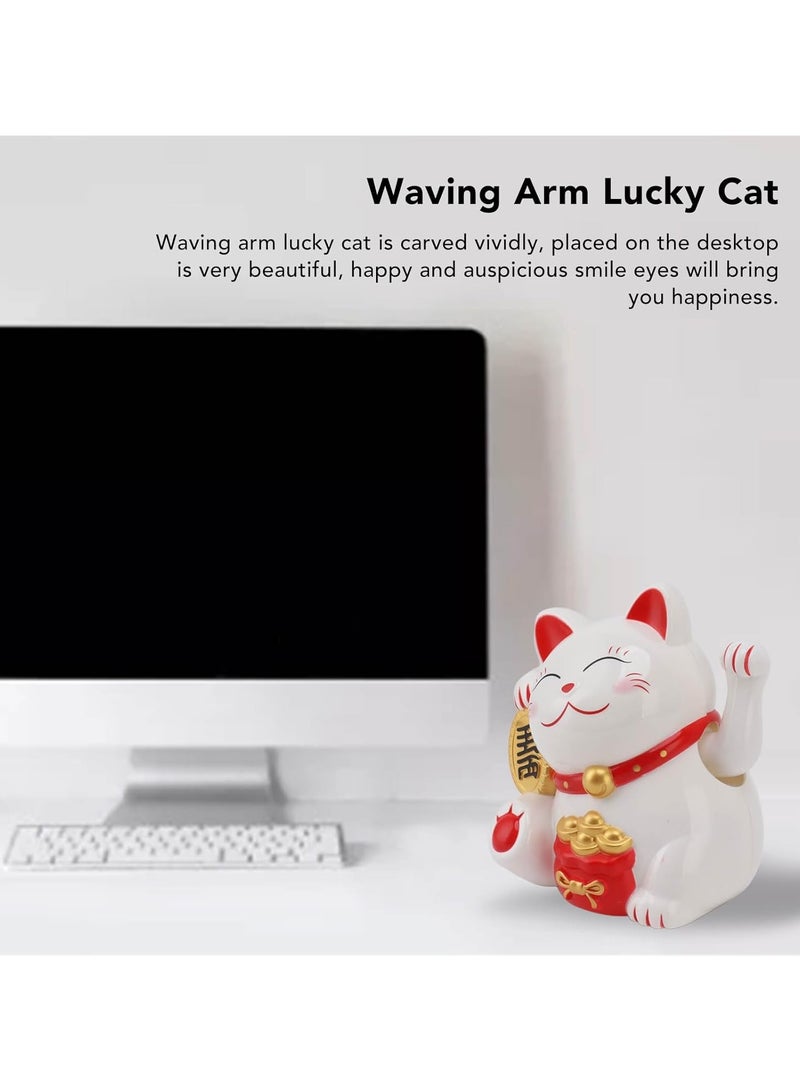 عام “تمثال قط الحظ بارتفاع 5.5 بوصة، قط الحظ المبتسم وهو يلوح بذراعيه لجلب الثروة والازدهار، زينة تمثال قط الحظ للمنزل، المتجر، المطعم، السيارة، والحفلات” - Image 4