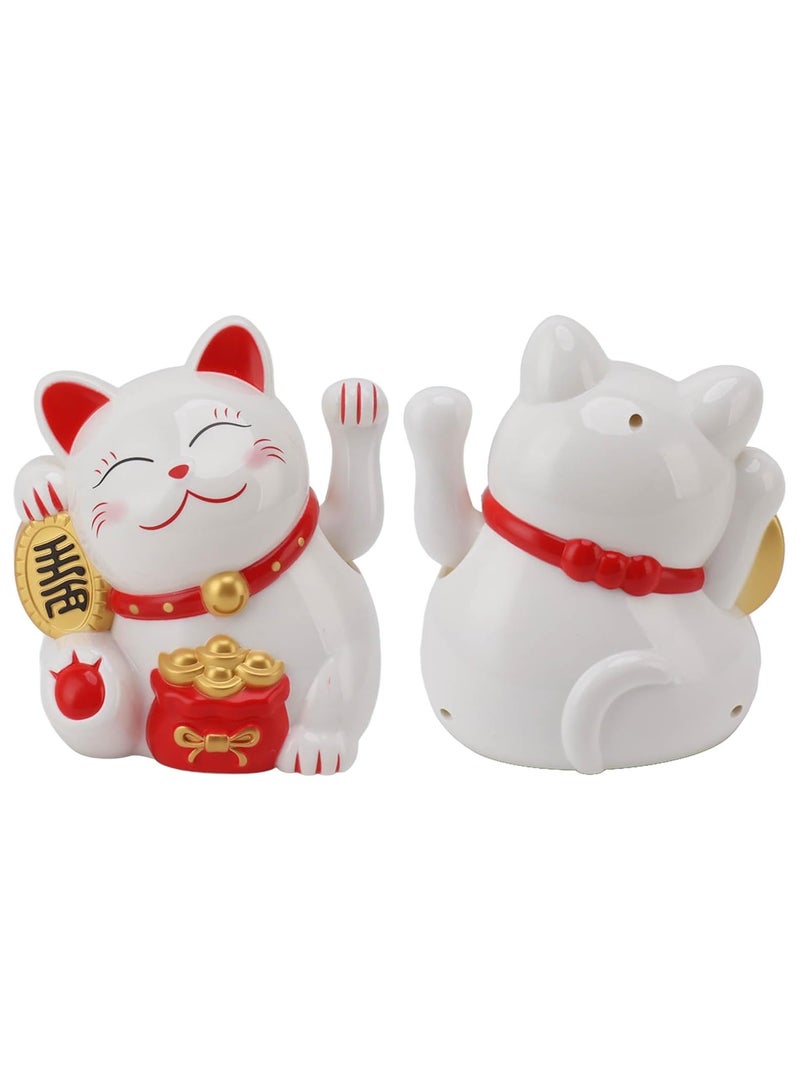 عام “تمثال قط الحظ بارتفاع 5.5 بوصة، قط الحظ المبتسم وهو يلوح بذراعيه لجلب الثروة والازدهار، زينة تمثال قط الحظ للمنزل، المتجر، المطعم، السيارة، والحفلات” - Image 5