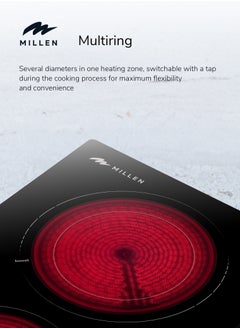 MILLEN MILLEN 30cm Built-in Ceramic Hob with Booster & Italian Glass – MEH 303 BL  - Image 3