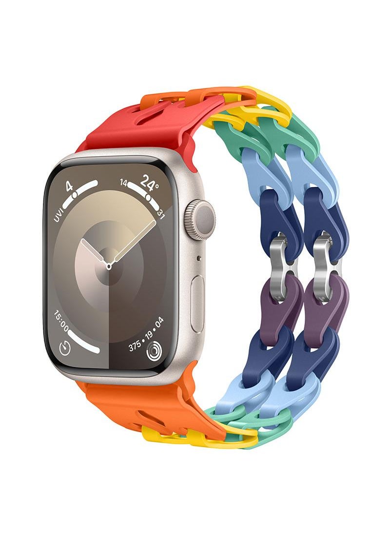 Y&D For Apple 42/44/45/49mm Fashion Hollow Silicone Bracelet Strap  - Image 2