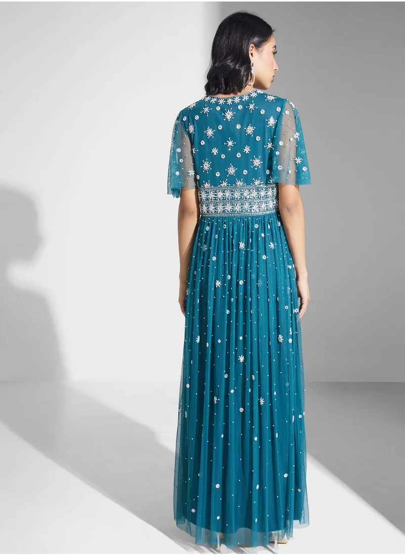 Amelia Rose Embellished Maxi Dress