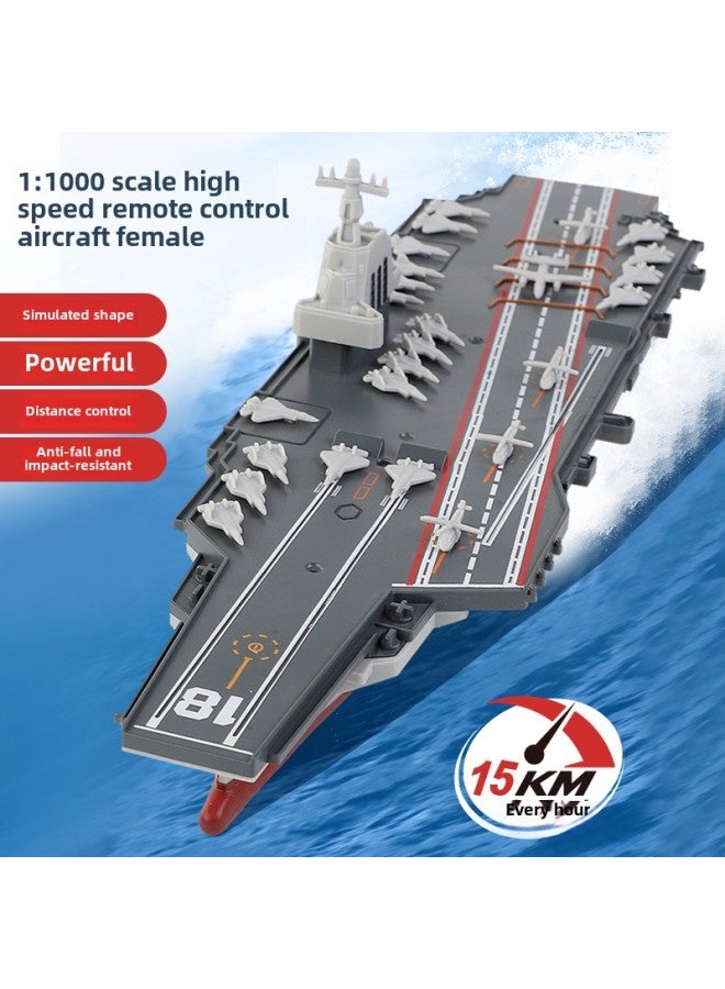 نموذج حاملة طائرات فوجيان للتحكم عن بعد للأطفال 2.4 جيجا قابلة لإعادة الشحن بالماء، قارب لعبة للأولاد في الهواء الطلق عالي السرعة لسباق السفن الحربية - اللون: سفينة فوجيان - 2.4 جرام محاكاة حاملة طائرات التحكم عن بعد - المواصفات: مفك براغي قياسي للبطارية - Image 1
