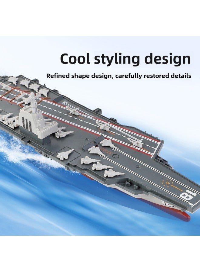 نموذج حاملة طائرات فوجيان للتحكم عن بعد للأطفال 2.4 جيجا قابلة لإعادة الشحن بالماء، قارب لعبة للأولاد في الهواء الطلق عالي السرعة لسباق السفن الحربية - اللون: سفينة فوجيان - 2.4 جرام محاكاة حاملة طائرات التحكم عن بعد - المواصفات: مفك براغي قياسي للبطارية - Image 2