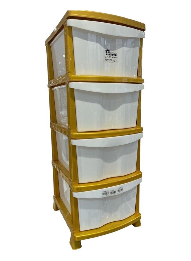 4 tier square plastic storage drawers for storing children's toys and clothes 