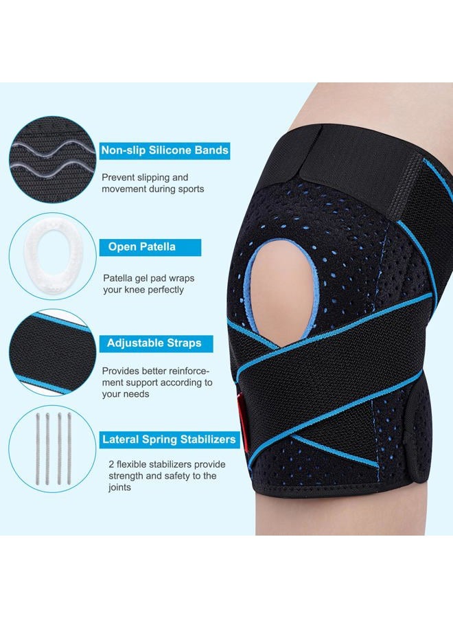 SIVITICK Knee Brace Support for Women & Men Arthritis Knee Pain Relief Meniscus Tear Injury Recovery Running Adjustable Size with Side Stabilizers - Image 2