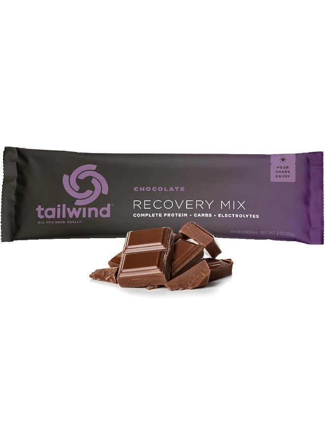Tailwind Nutrition Recovery Mix, Complete Protein, Carbohydrates, And Electrolytes Powder Drink Mix For Post-Workout, Free Of Gluten, Soy, And Dairy, Vegan, 12 Servings, Chocolate  - Image 1
