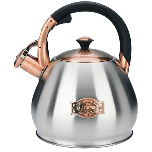 Lazneyru Tea Kettle Stovetop Whistling Kettle Teapot, 3Quart Tea Pot Stainless Steel Teakettle for Stove Top with Heat Proof Ergonomic Handle - Image 1