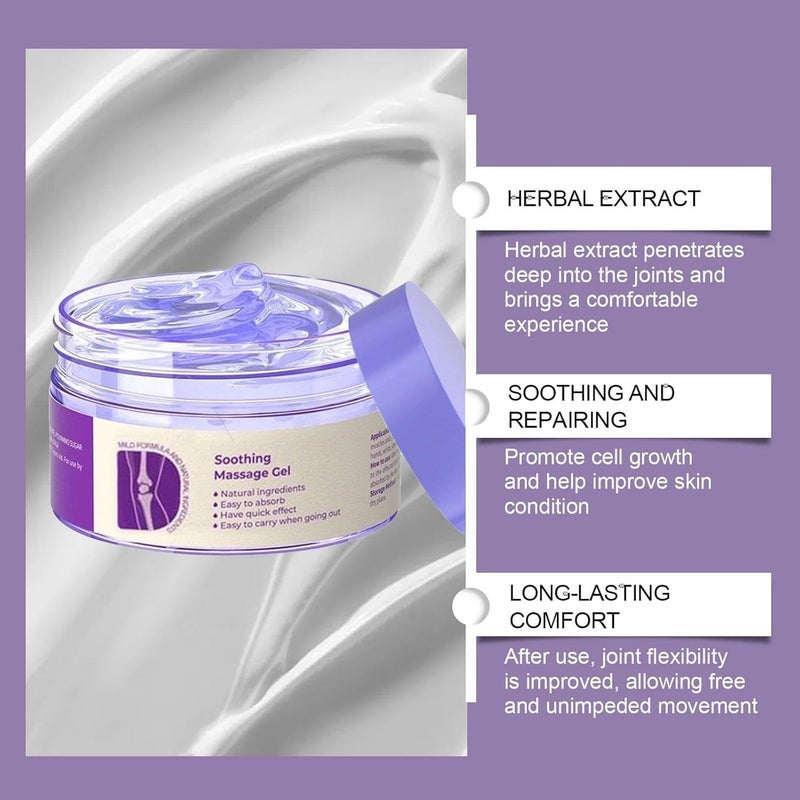 WUIAOCIT 2 PCS Joint Gel Purple Gelï¼ŒSoothing Massage Creamï¼ŒJoint Activities Throughout The Bodyï¼ŒSoothes for Knees, Hands, Lumbar, Neck and Shoulders - Image 3
