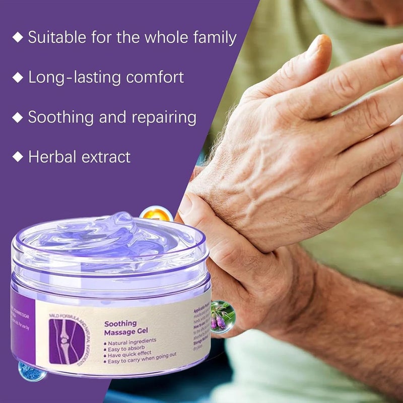 WUIAOCIT 2 PCS Joint Gel Purple Gelï¼ŒSoothing Massage Creamï¼ŒJoint Activities Throughout The Bodyï¼ŒSoothes for Knees, Hands, Lumbar, Neck and Shoulders - Image 4