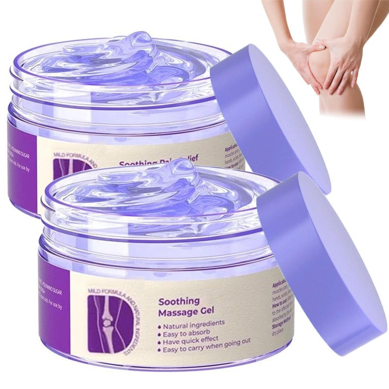 WUIAOCIT 2 PCS Joint Gel Purple Gelï¼ŒSoothing Massage Creamï¼ŒJoint Activities Throughout The Bodyï¼ŒSoothes for Knees, Hands, Lumbar, Neck and Shoulders - Image 1