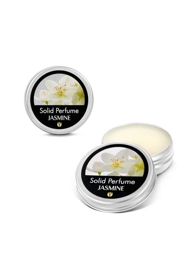 Flowerland Solid Perfume - Portable Pocket Balm Perfume Perfect for Travel Use - Natural Fragrance Parfum for Men and Women - Natural & Vegan - Jasmine (30ml)  - Image 1