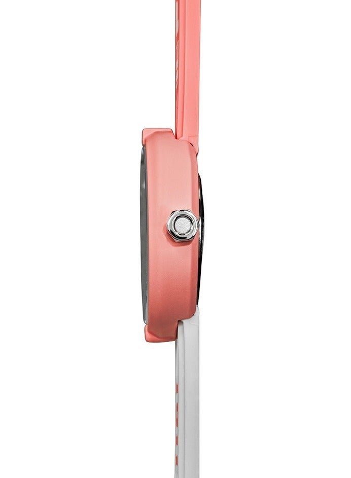 فيلا ساعة فيلا للجنسين بحزام سيليكون وردي وأبيض، مينا 40 مم - Image 3