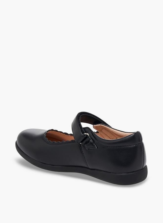 Flora Bella By Shoexpress Girls Hook & Loop Mary Jane School Shoes - Image 5