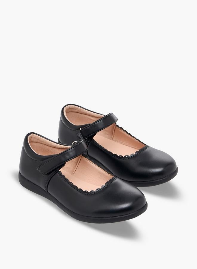 Flora Bella By Shoexpress Girls Hook & Loop Mary Jane School Shoes - Image 3