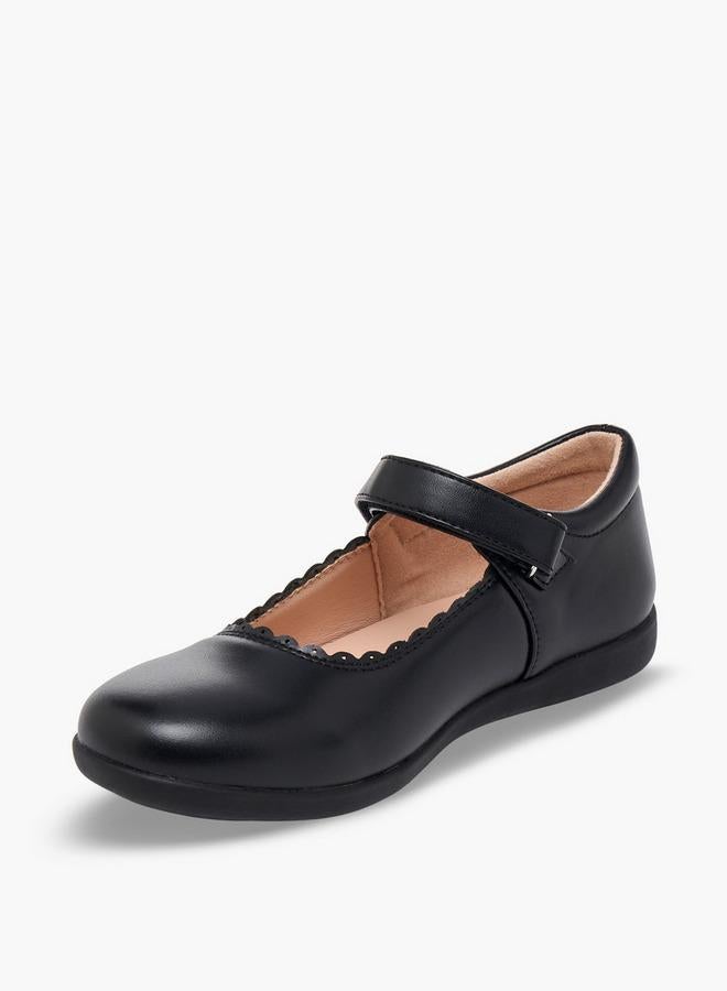 Flora Bella By Shoexpress Girls Hook & Loop Mary Jane School Shoes - Image 4