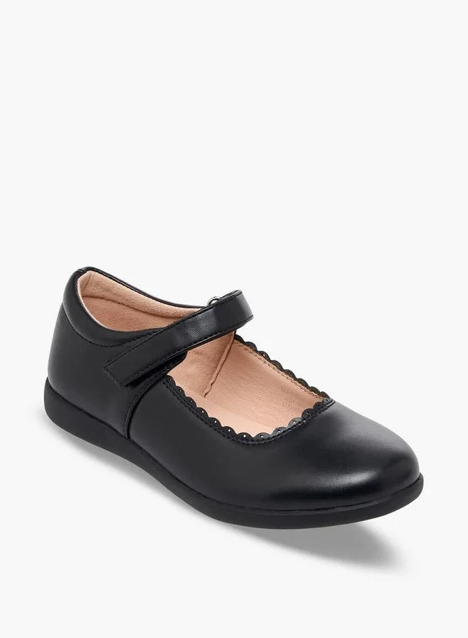 Flora Bella By Shoexpress Girls Hook & Loop Mary Jane School Shoes