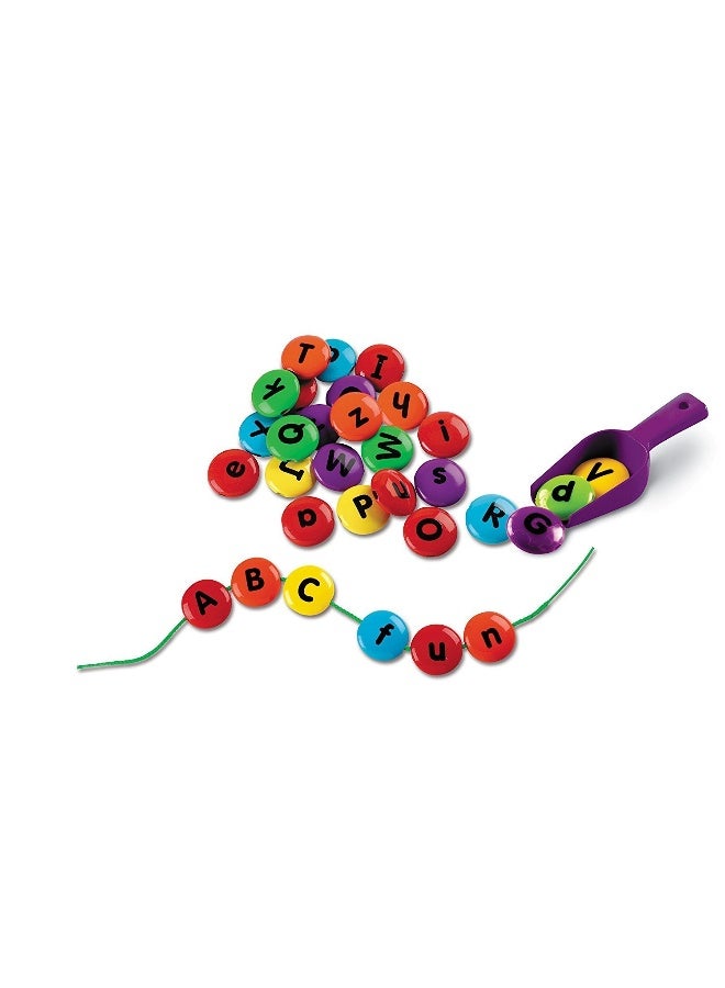 ليرننج ريسورسز مصادر التعلم - وجبات خفيفة ذكية - حلوى ربط الحروف الأبجدية، خرز أبجدي للمهارات الحركية الدقيقة والقراءة والكتابة المبكرة، لعبة تعليمية لمرحلة ما قبل المدرسة مع وعاء تخزين، للأعمار من 3 سنوات فما فوق - Image 5